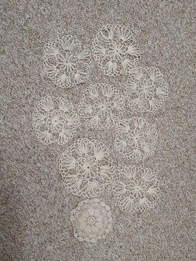 Crocheted Doily Set in Cream